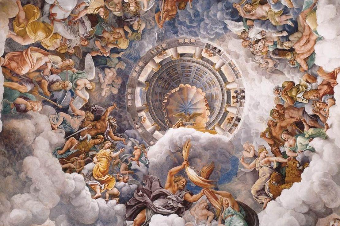 https://commons.wikimedia.org/wiki/File:Giulio_Romano_-_Vault_-_The_Assembly_of_Gods_around_Jupiter%27s_Throne_-_WGA09556.jpg