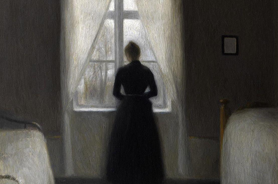 Bedroom, Vilhelm Hammershøi