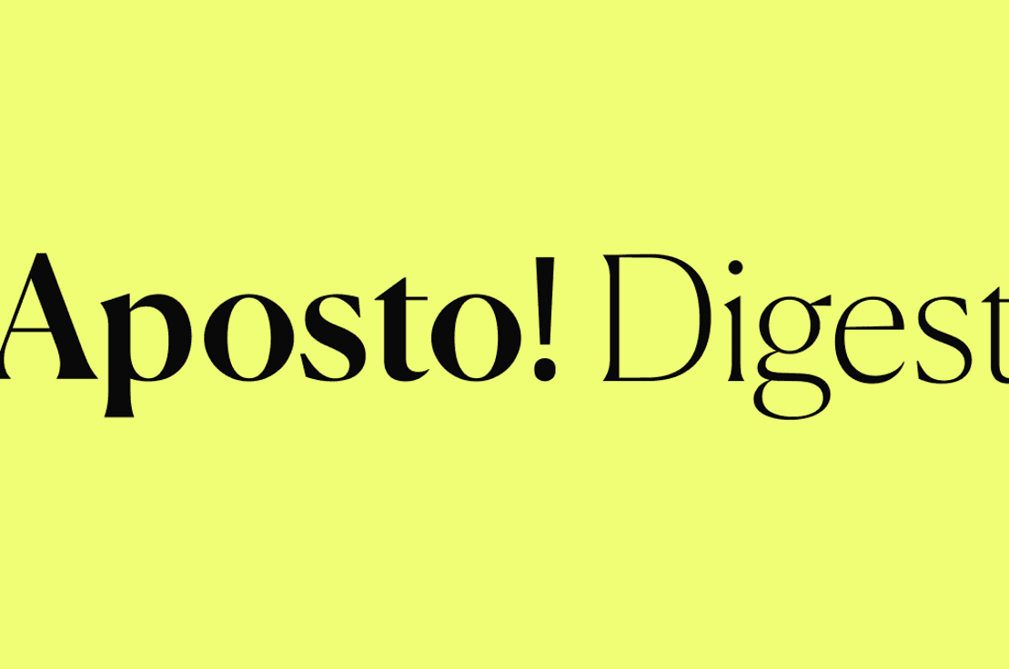 Aposto! Digest #51: Sürdürülebilirlik, Spor, Sinema & TV
