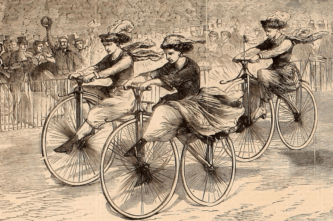Velocipede race in 1868