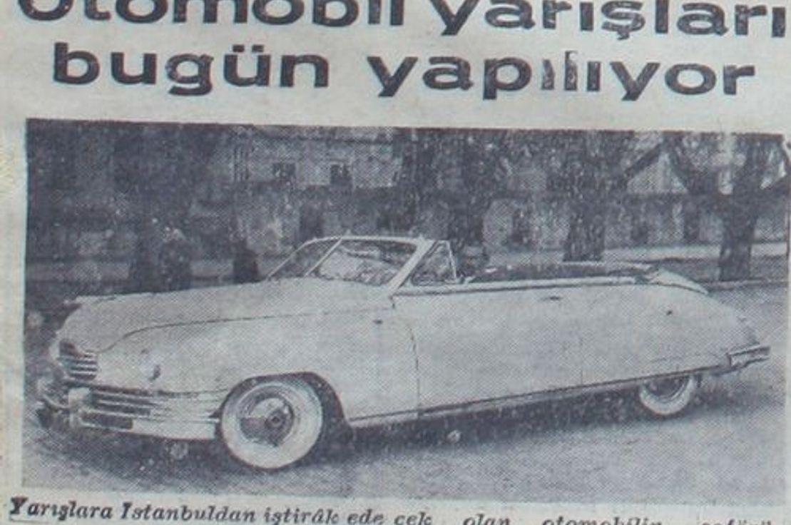 yarışmaya katılan bir otomobil