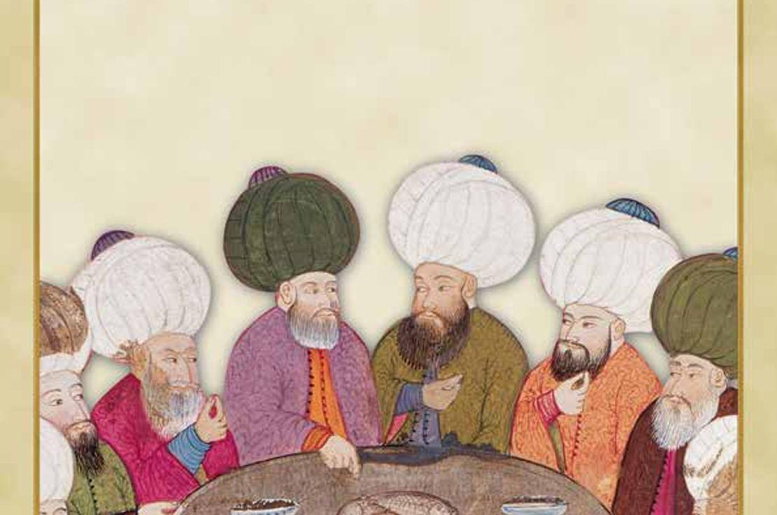 1720 yılında, Sultan III. Ahmed’in şehzadelerinin sünnet düğünü şenliklerinde balık ziyafeti. Nakkaş İbrahim’in minyatüründen ayrıntı. Surname-i Vehbi, TSMK A3594, y. 66a