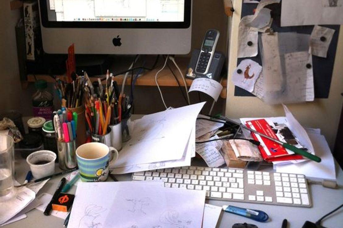 Di Giacomo’s studio area, Art of the Picture book