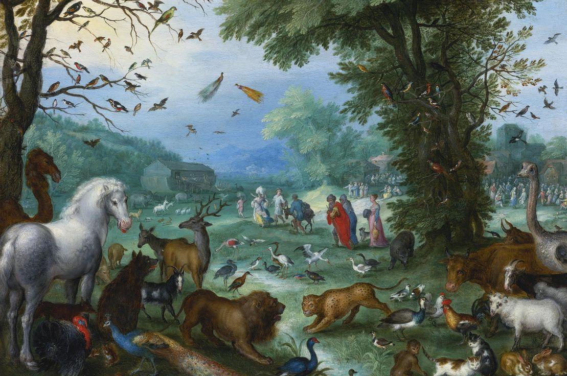 Jan Brueghel the Elder, Paradise Landscape with the Animals Entering Noah'S Ark , 1596