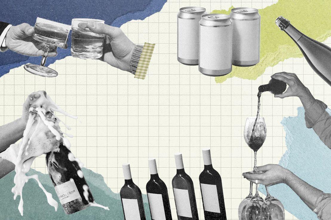 Şarap şişesinin hikayesi. Kolaj: Beyza Yılmaz.