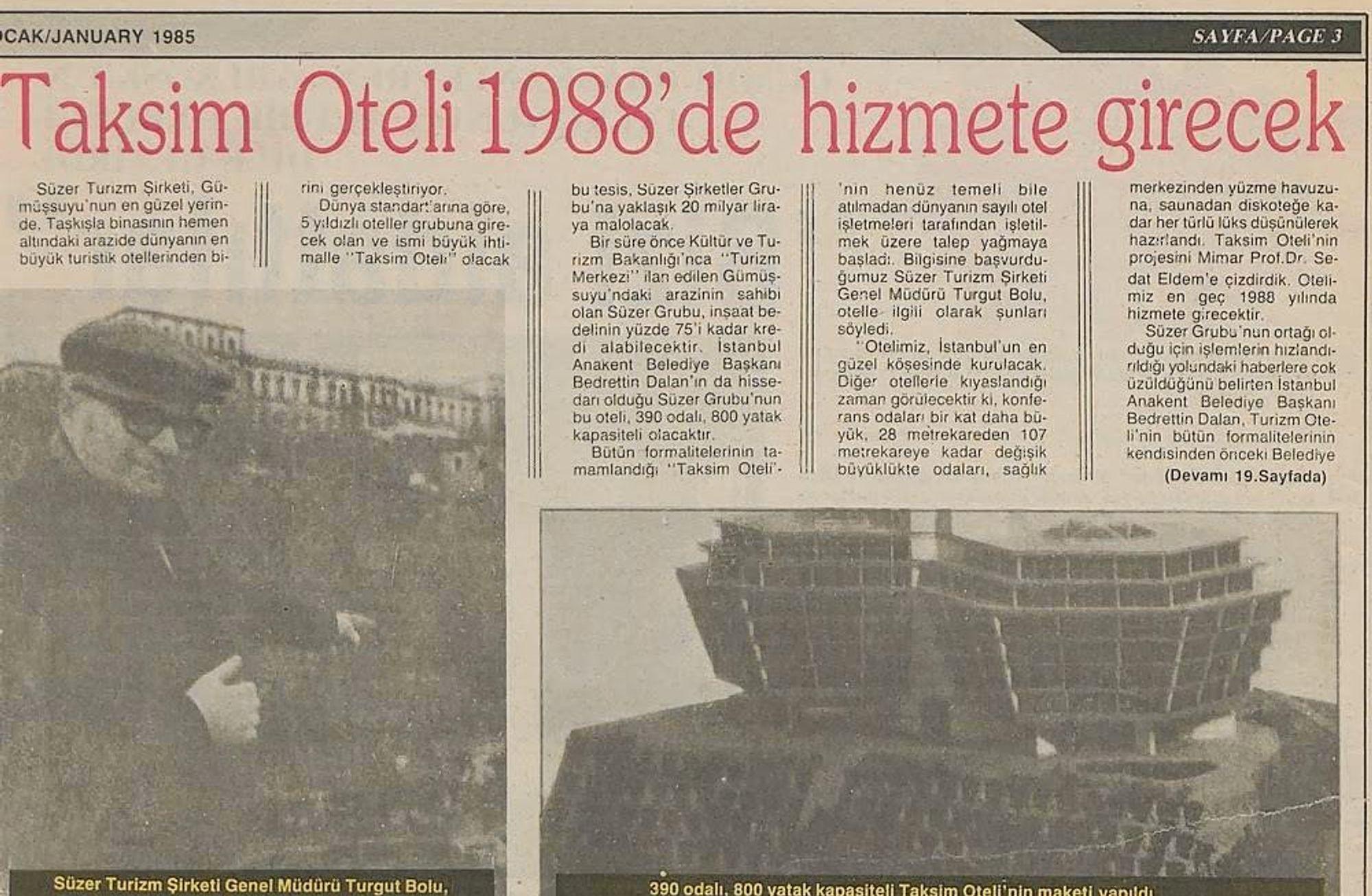 Mahalleliyi hüzünlendiren bir yapı: Taksim Oteli