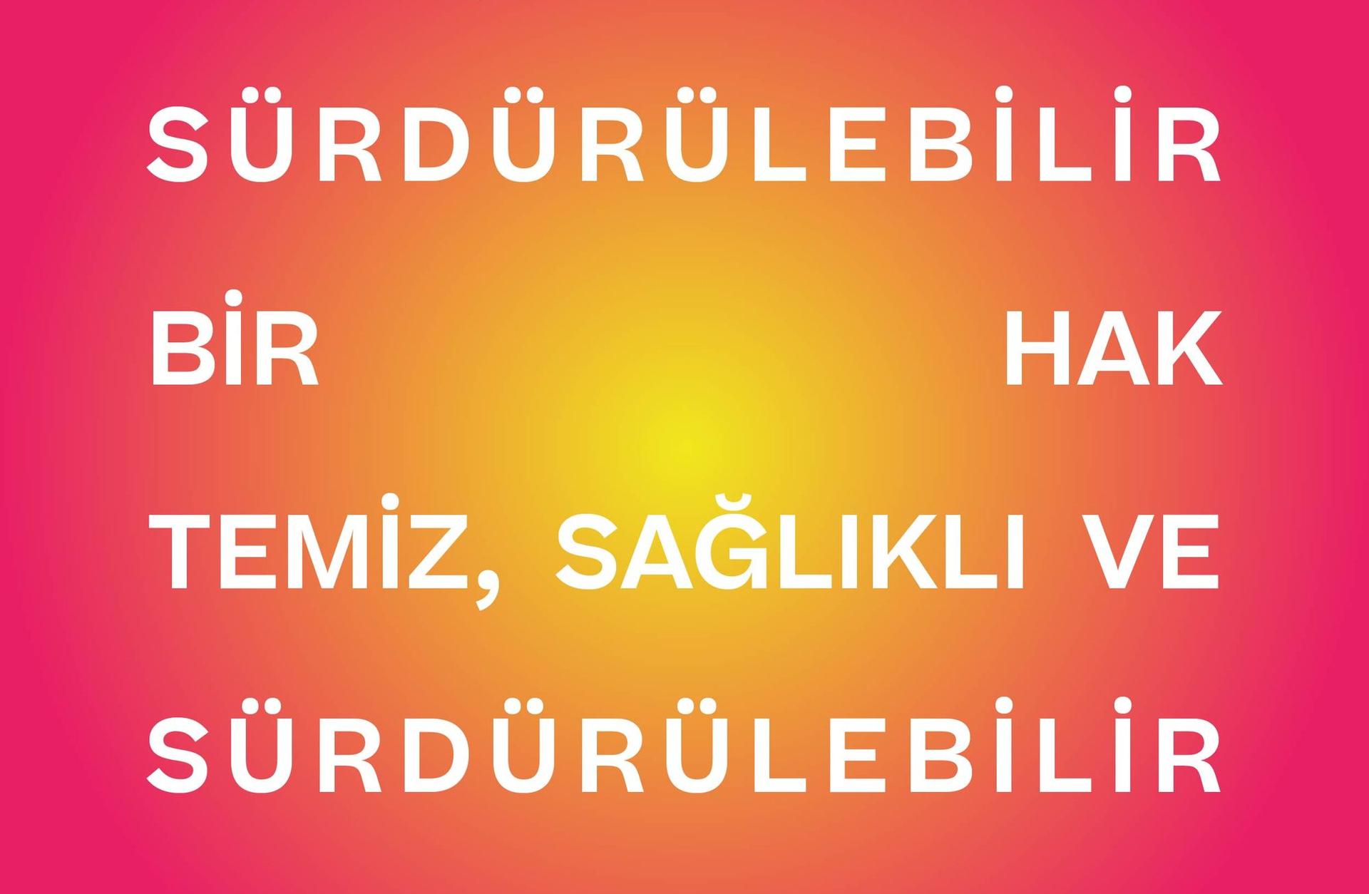 TEMİZ, SAĞLIKLI VE SÜRDÜRÜLEBİLİR BİR HAK