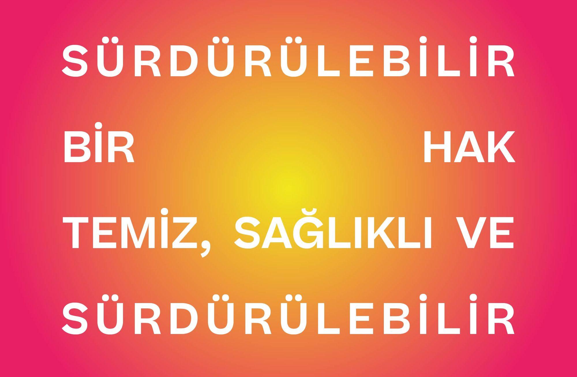 TEMİZ, SAĞLIKLI VE SÜRDÜRÜLEBİLİR BİR HAK