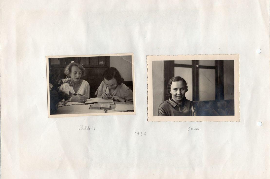 Mehpare Başarman, Magda Heilbronn’a Bebek’te Farsça dersi verirken, 1936, Alfred ve Mehpare Heilbronn arşivi, Kurt Heilbronn’un izniyle.