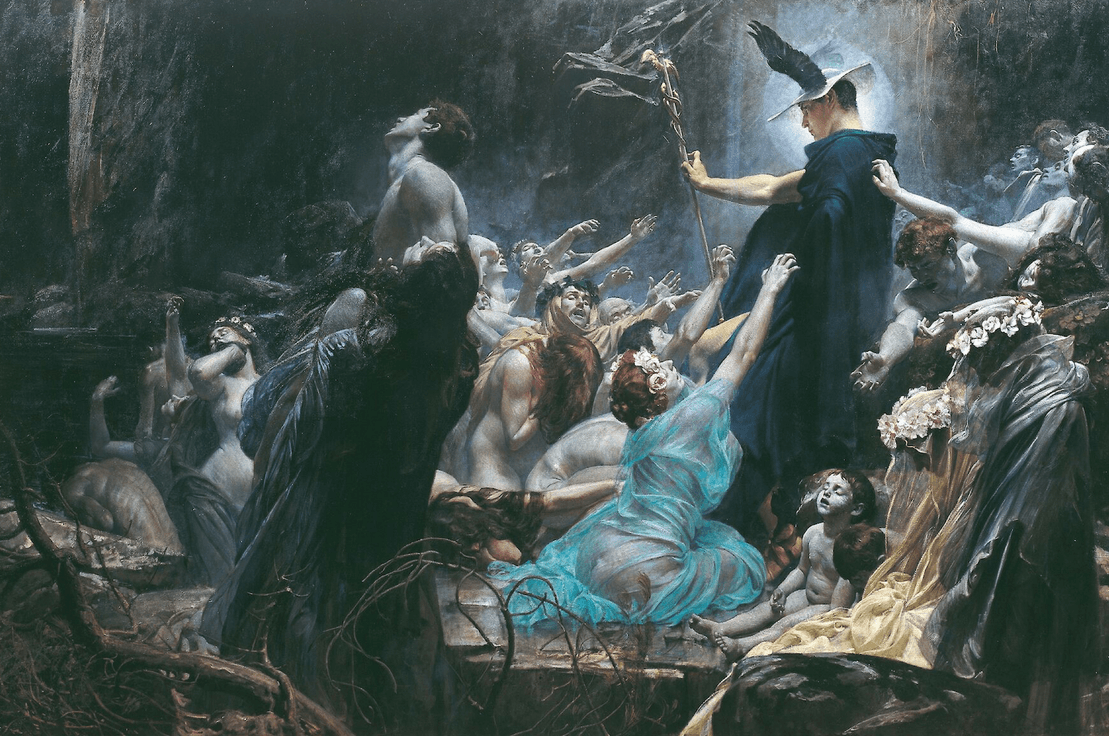 Souls on the Banks of the Acheron - Adolf Hirémy-Hirschl (1898)