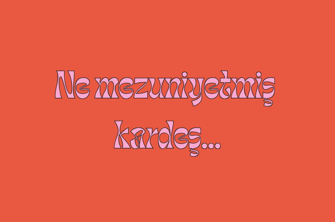 Ne mezuniyetmiş kardeş