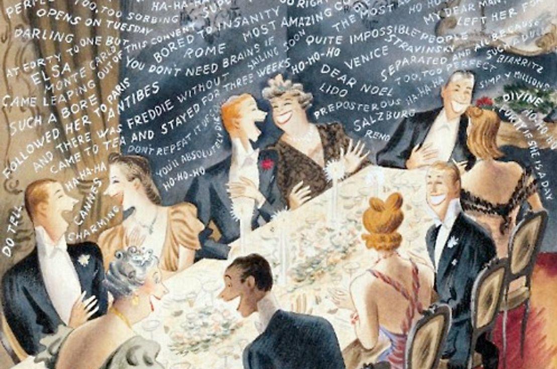 Akşam yemeği partisi, The New Yorker, 1939. İllüstrasyon: Constantin Alajálov.