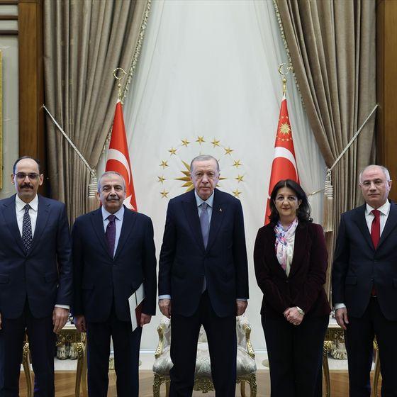 13 yıldır ilk yüz yüze temas: Cumhurbaşkanı Erdoğan, DEM Partili heyeti ağırladı