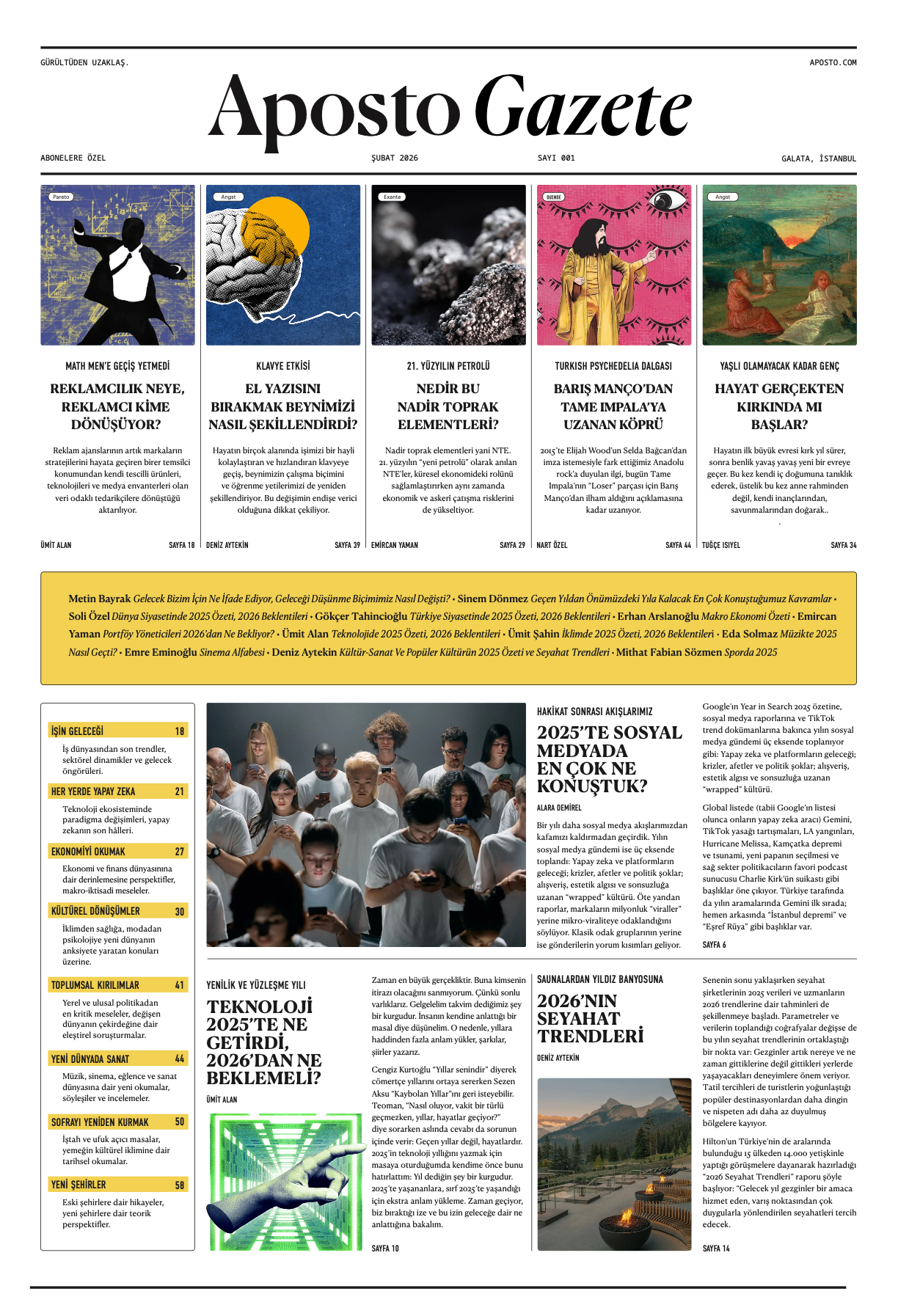 Aposto Gazete Son Sayı