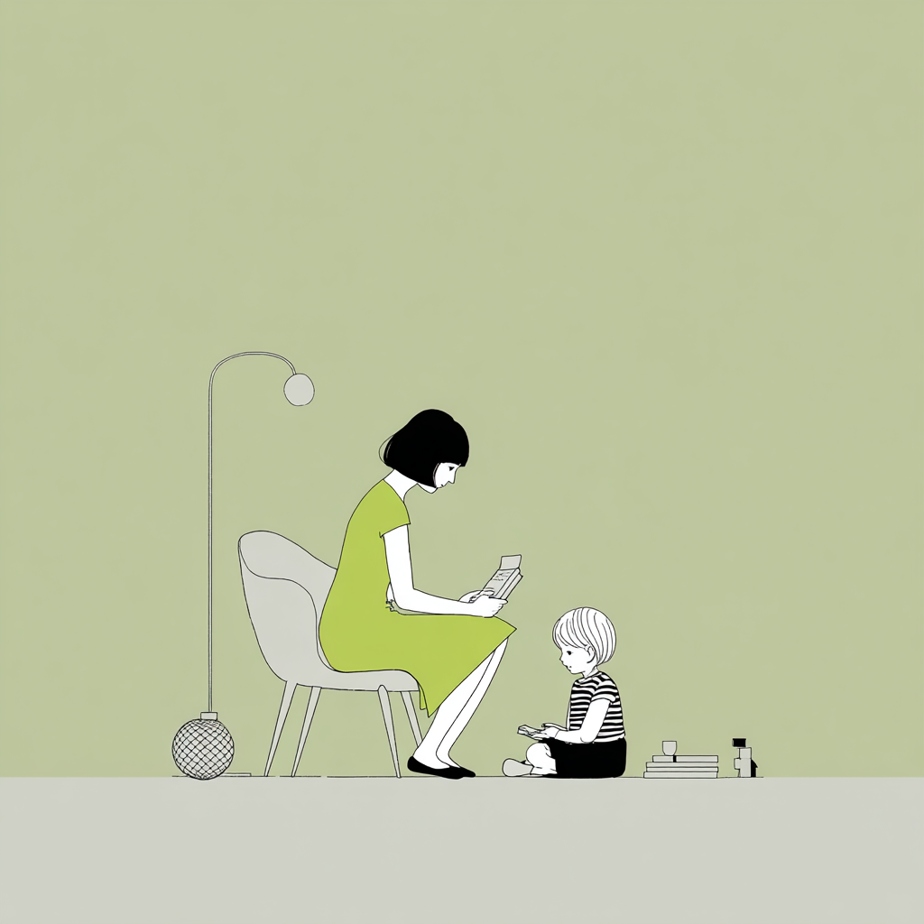 Çocuğuna kitap okuyan anne